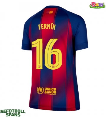 Barcelona Fermin Lopez #16 Hemmatröja Kvinnor 2025-26 Kortärmad